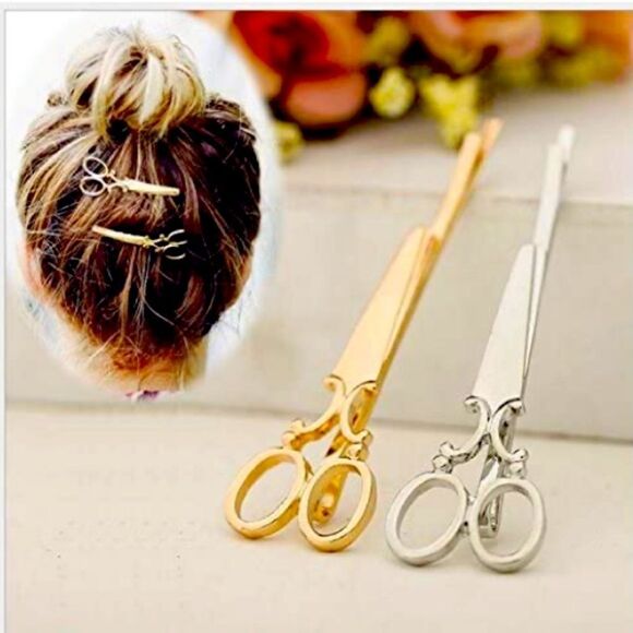 LAAT PAIR ✨ 🆕 ✨GOLD Pair of Hairstylist 💇♀️ Scissors Hairpins ✂️ ✨ - Picture 3 of 8
